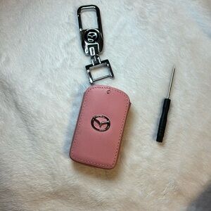 Pink car keychain Mazd-a cover